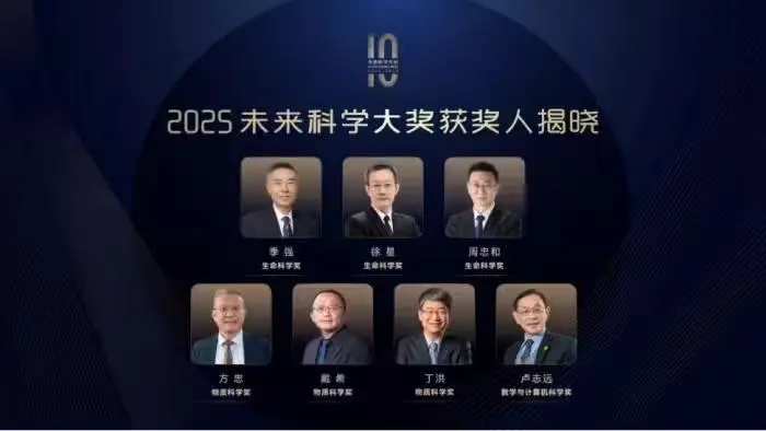 2025未來科學大獎獲獎名單公布,七位科學家獲獎