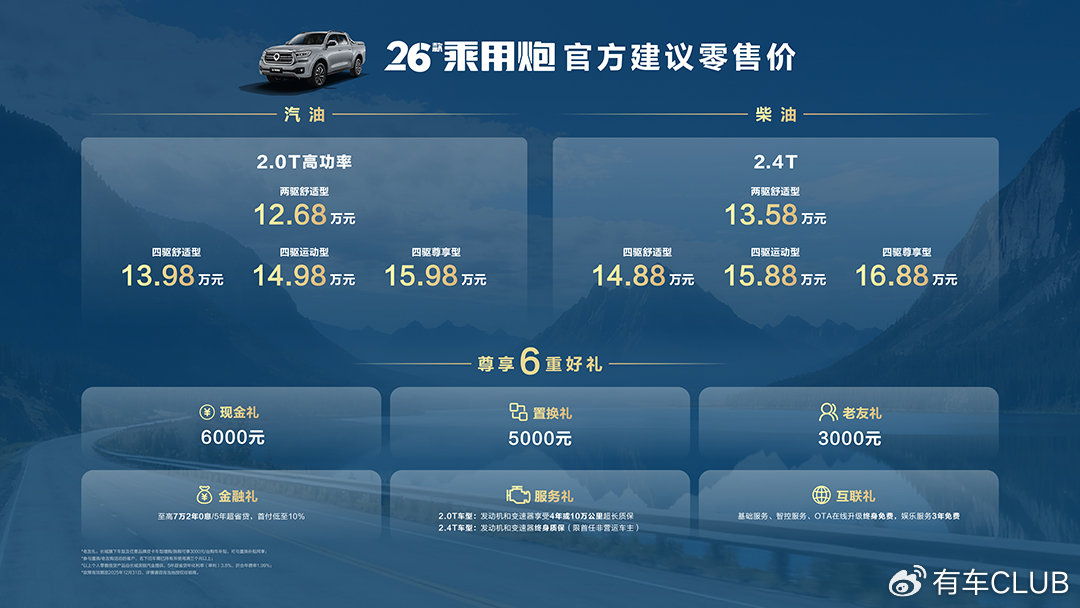 2025廣州車展丨三線并進 2026款長城炮上市9.98萬元起售